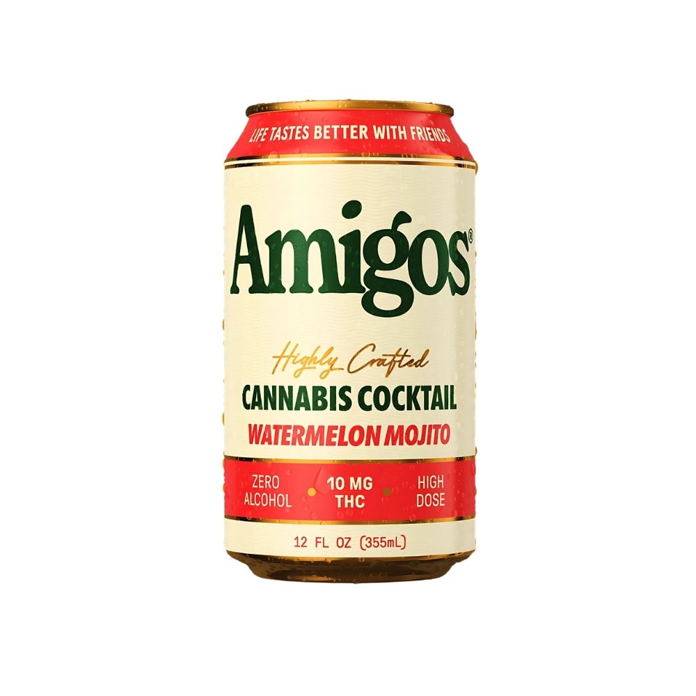 Amigos Highly Crafted Cannabis Cocktail | 10mg, Choose A Flavor: Watermelon Mojito