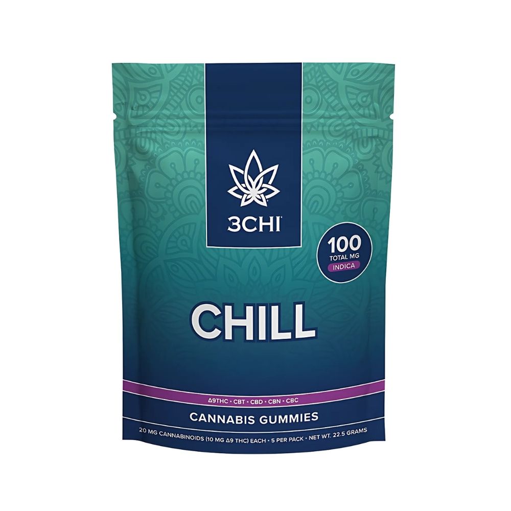 3CHI Δ9 Gummies | 20MG Cannabinoids | 5pk, Choose Strain: CHILL