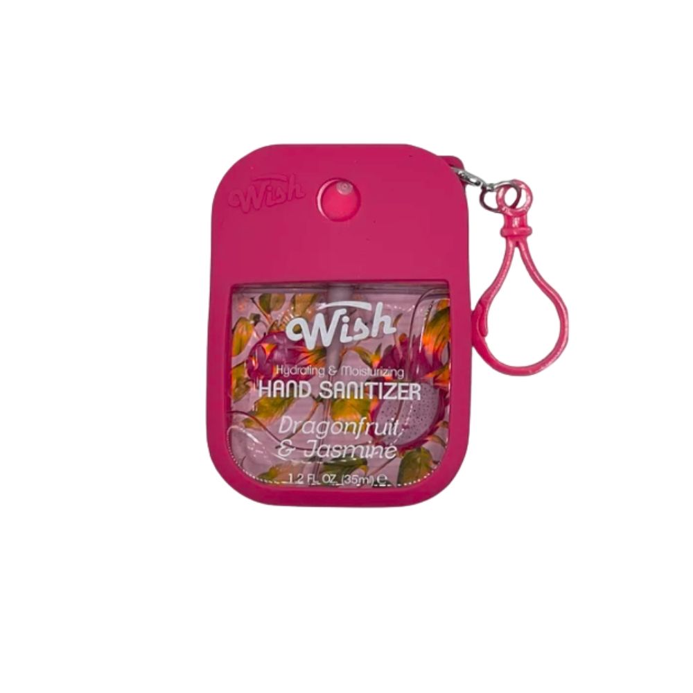 WISH Hydrating And Moisturizing Hand Sanitizer Spray | 1.2oz, Choose a Scent: Dragon Fruit Jasmine