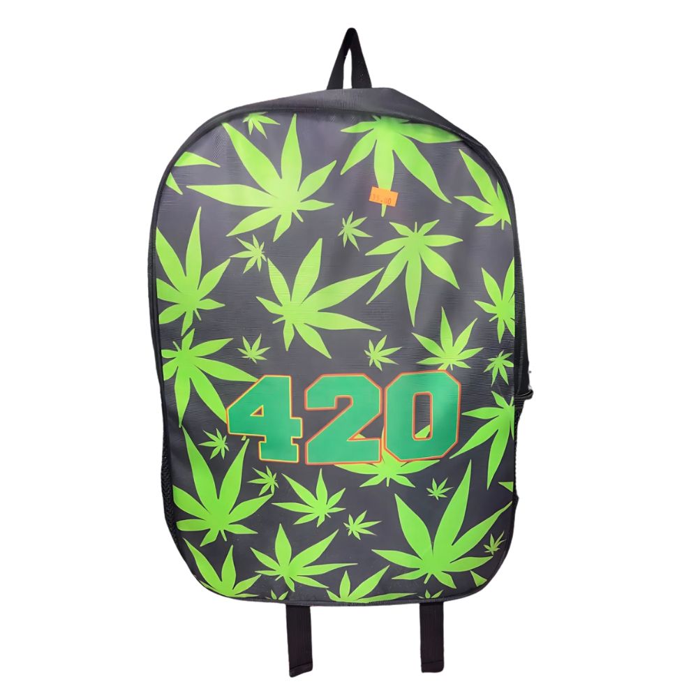 BACKPACK FOR THE SESHH, Choose a Design: 420 LEAVES