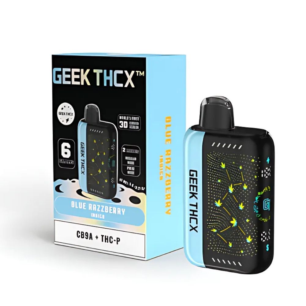 Geek THCX CB9A+THC-P GT6000 Disposables | 6 Grams, Choose A Flavor: Blue Razzberry (Indica)