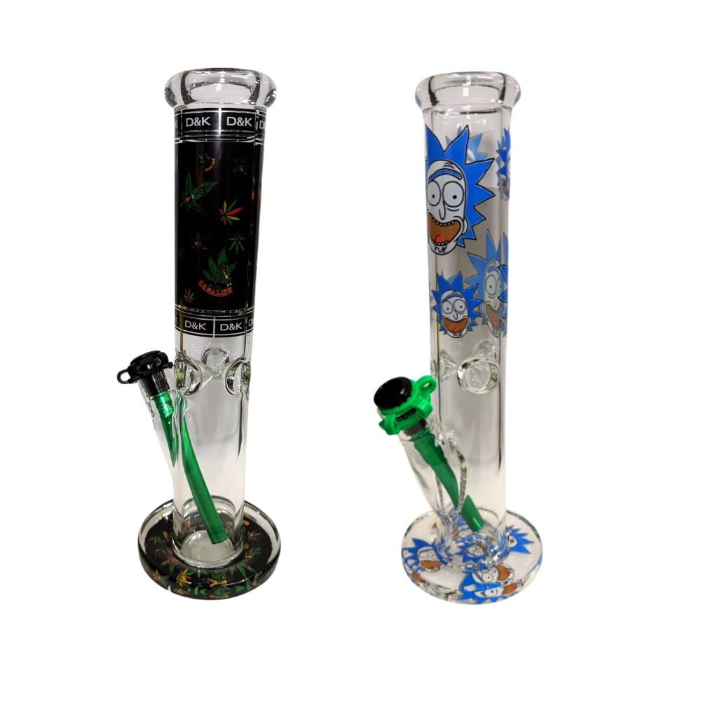 12&quot; D&amp;K Straight Glass Bong with Splash Guard