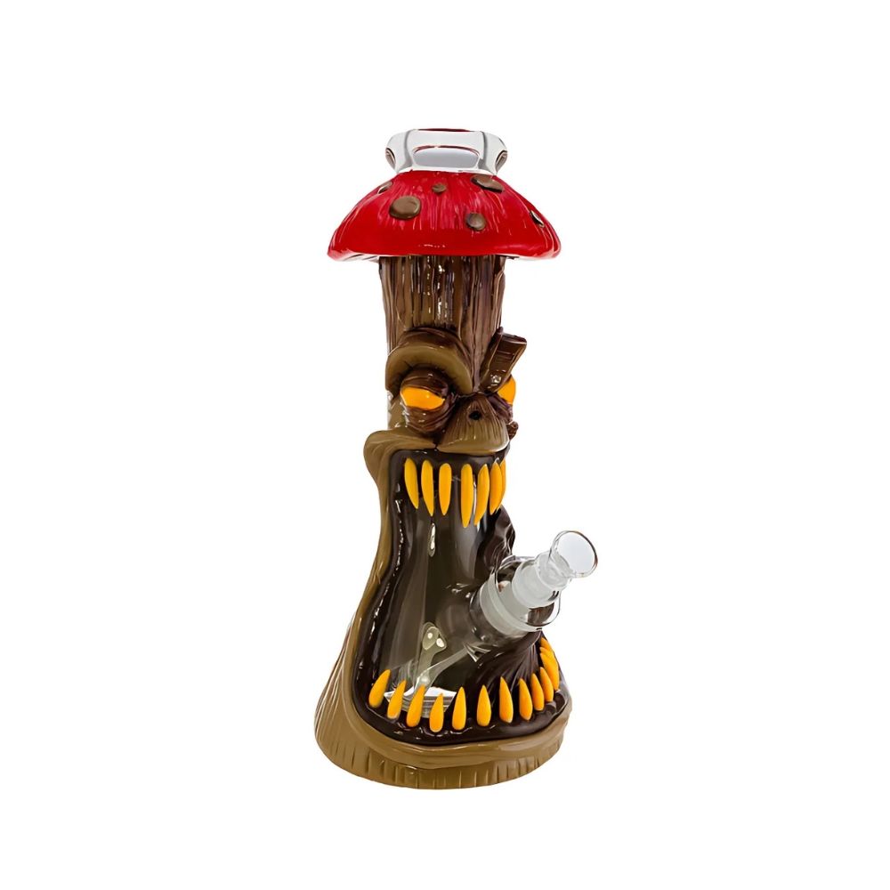 15" Monster Waterpipe | Evil Screaming Mushroom Glass Beaker Bong