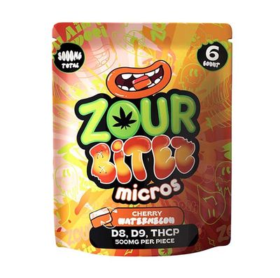 Zour Bitez Micros 3000mg D8 D9 THC-P Gummies 6pk