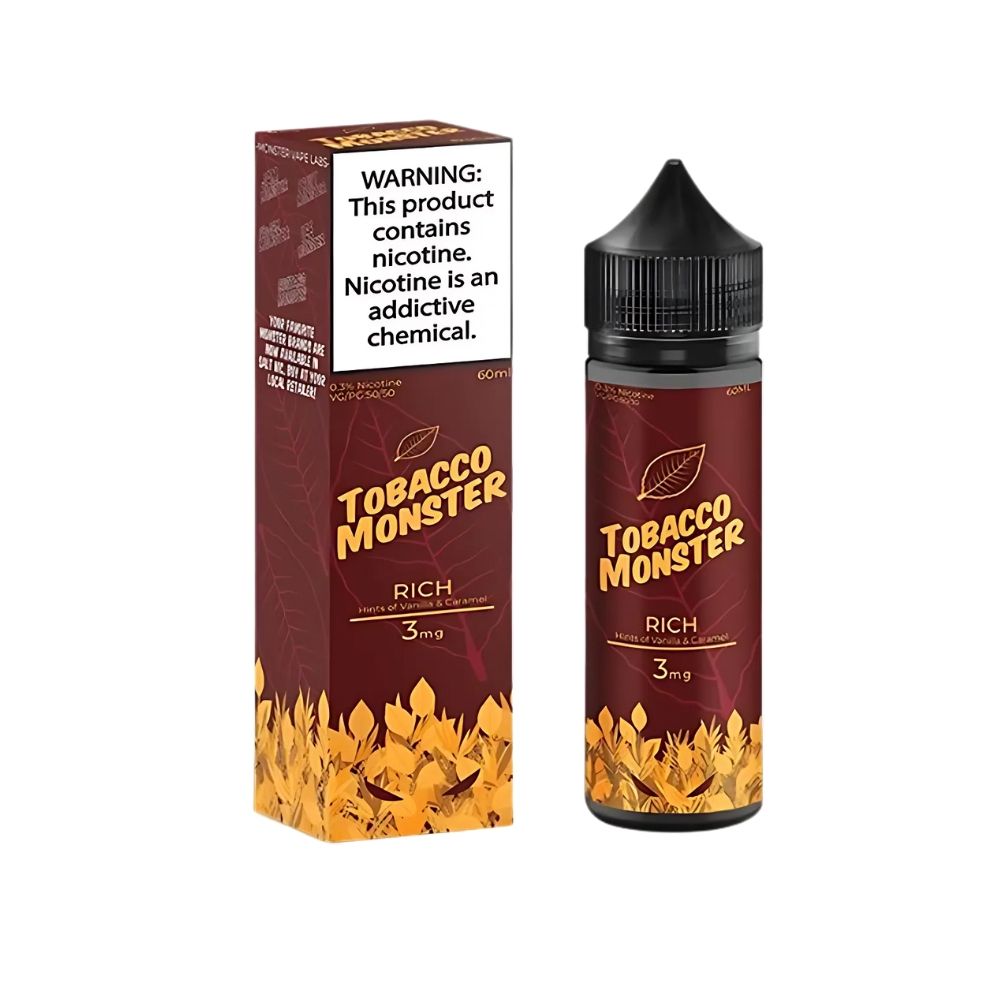 Tobacco Monster 100ml E-liquid, Choose A Flavor: Rich, Choose Strength: 3mg