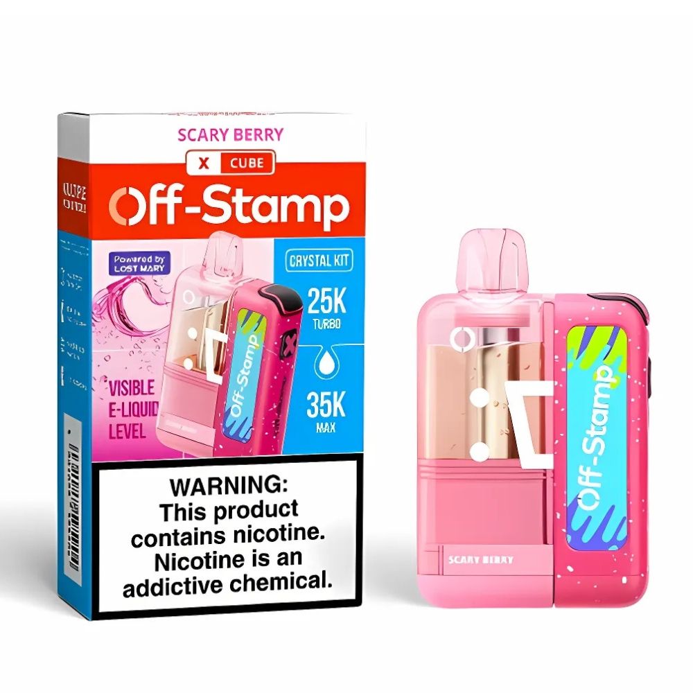 Off-Stamp X-Crystal Cube Pod Kit 35K Puffs Disposable, Choose A Flavor: Scary Berry