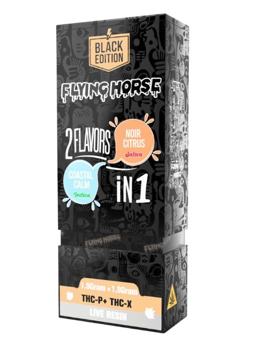 Flying Horse Black Edition 2in1 Disposable 3.8G | Noir Citrus X Coastal Calm