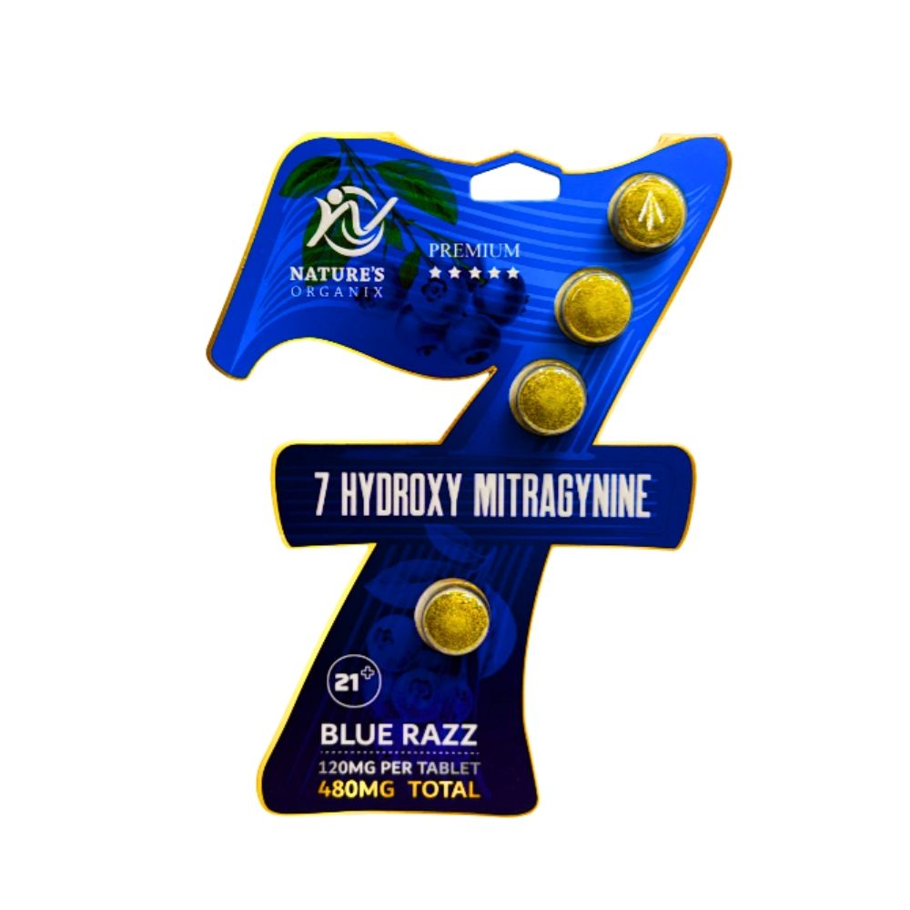 Nature&#39;s Organix Premium 7 Hydroxy Mitragynine | Blue Razz 480Mg