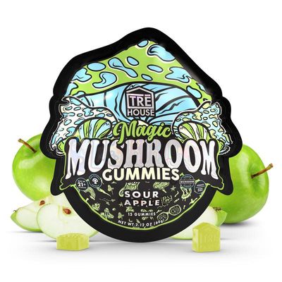 Tre House Magic Mushroom Gummies 15ct | Sour Apple