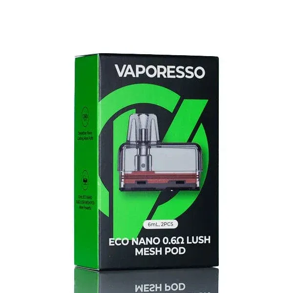 Vaporesso Eco Nano Replacement Pods | 2 Pack | 6ml, Choose Size: 0.6 LUSH