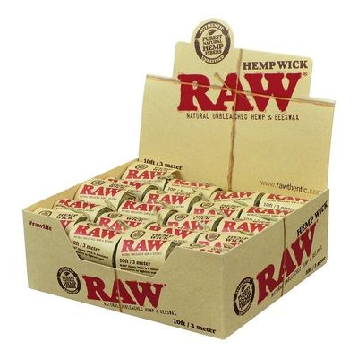 RAW Hemp &amp; Beeswax Hemp Wick | 10ft / 3 Meter