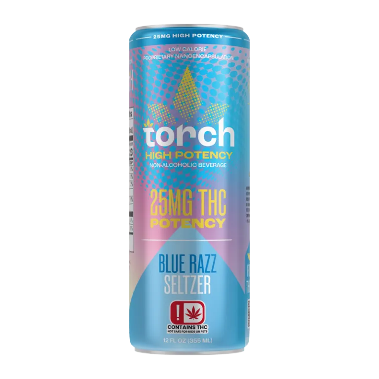 Torch High Potency THC Seltzer Drink | 25mg, Choose A Flavor: Blue Razz