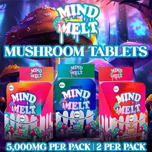 Mind Melt Mushroom Tablets 5,000mg per pack | 2,500 per tab — Blue Razz