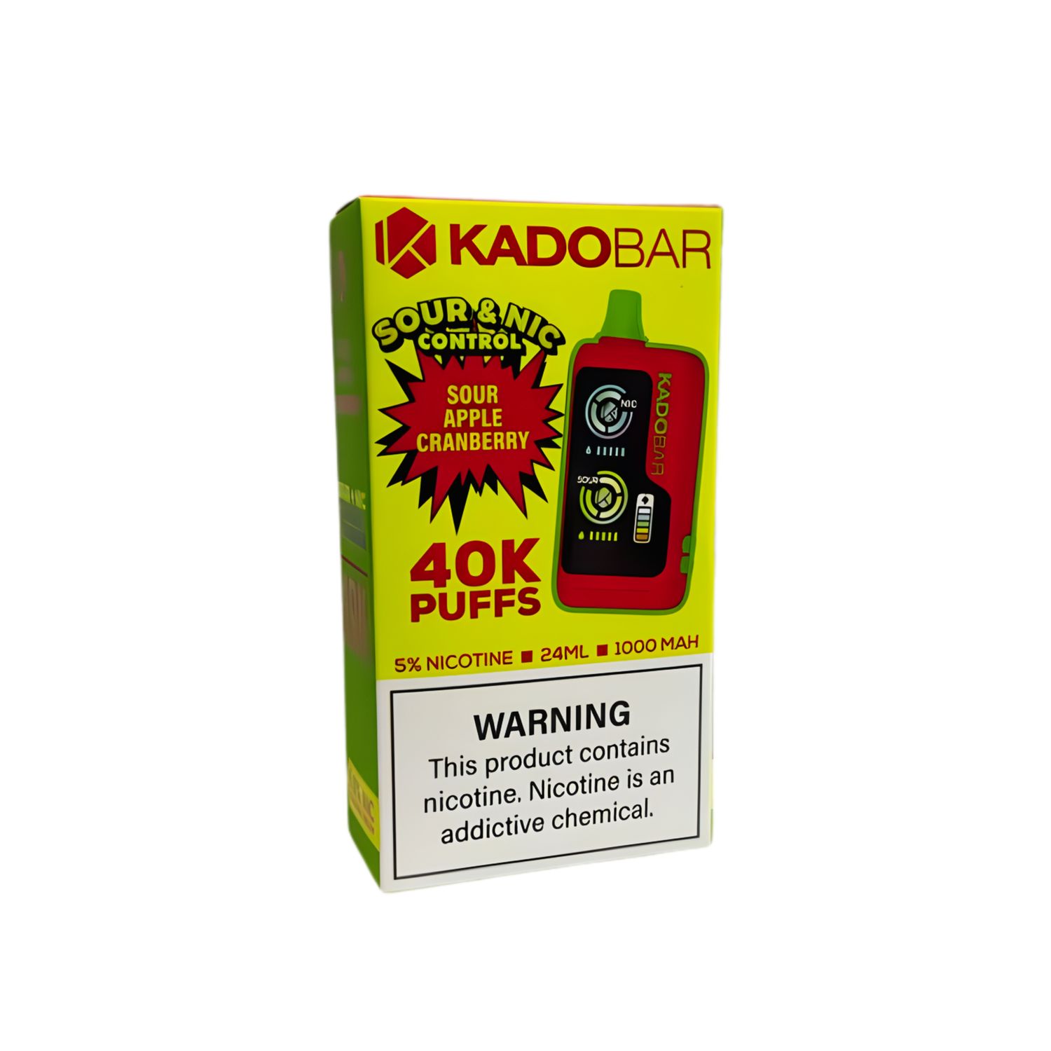 Kado Bar NI40K SOUR - Nic Control, Choose A Flavor: Sour Apple Cranberry