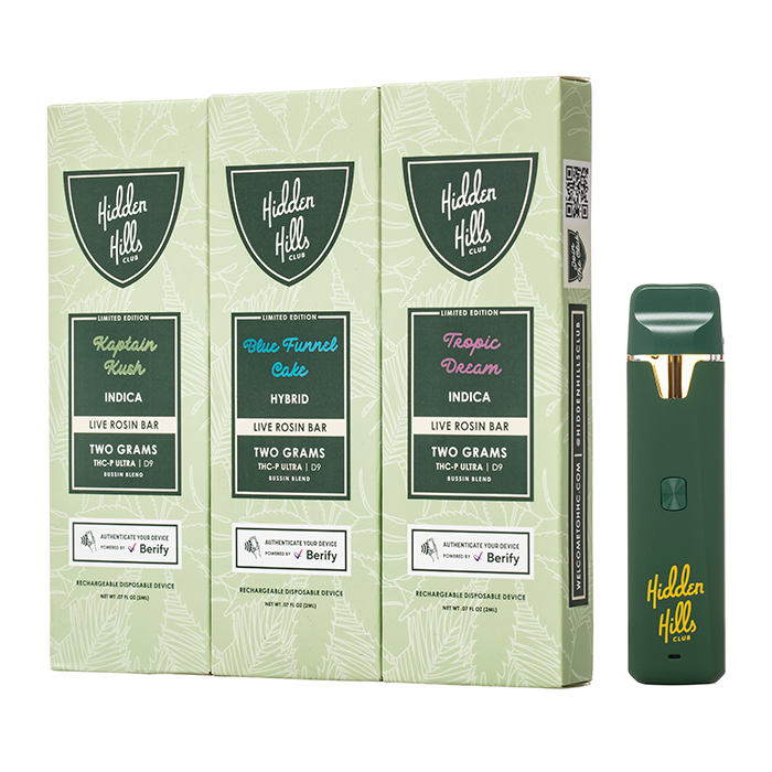 Hidden Hills Bussin Blend THC-P Ultra Live Rosin 2g — Blue Funnel Cake (Hybrid)