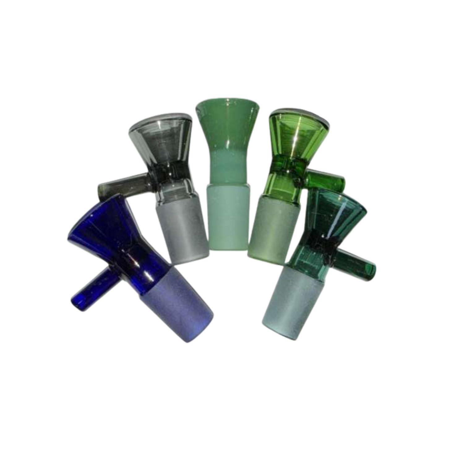 Glass Bowls Male | Assorted Designs, Choose a Design: 18mm | Emrald Green