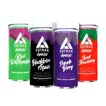 Delta Extrax THCJD+ THCH 3500mg Gummies | Lights Out Collection — Blackberry Acai