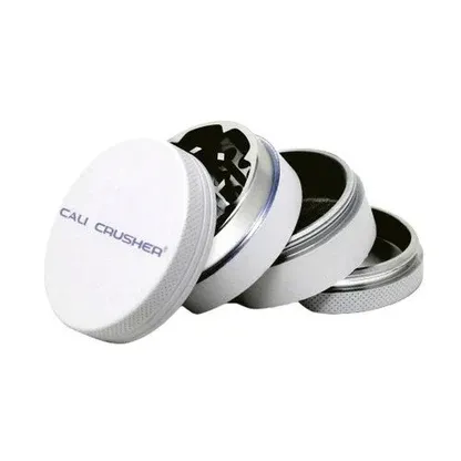 Cali Crusher Powder Coated Matte Finish Hard Top Grinder | 2.5 inch | 4-Piece | White
