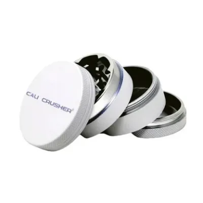 Cali Crusher Powder Coated Matte Finish Hard Top Grinder | 2.5 inch | 4-Piece | White