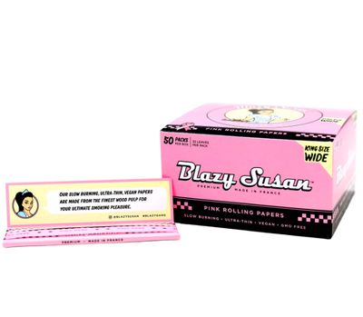 Blazy Susan Pink Rolling Papers | King Size Wide