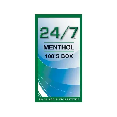 24/7 Menthol 100s Box Cigarettes