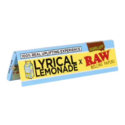Lyrical Lemonade x RAW Rolling Papers Organic Hemp | King Size Wide 32 Leaves per Pack