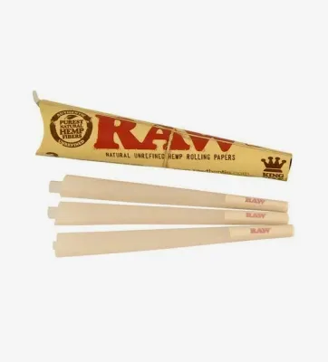 RAW Classic Hemp Cones | King Size | 3 Pack