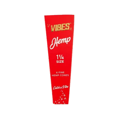 Vibes Fine Hemp Cones | 1 1/4 Size 6 Cones