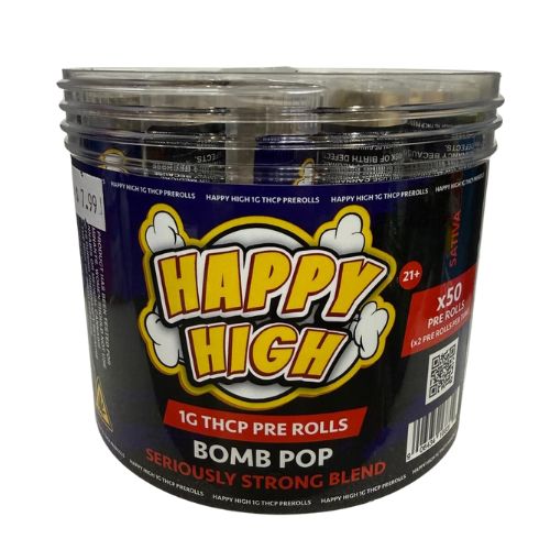 Happy High 2-Pack THCP Pre-Rolls, Choose a Strain: Bomb Pop (Sativa)