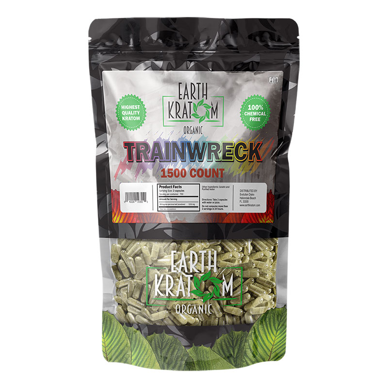 Earth Kratom Organic 1500 Count Capsules — Maeng Da