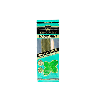 King Palm Magic Mint Real Leaf Roll | 2 Slims - Hold 1.5g Each