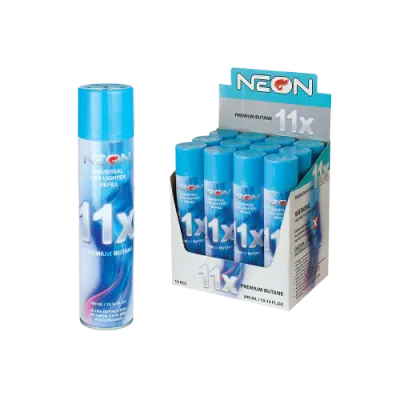 Neon Universal Gas Lighter Refill 11x Premium Butane | 300mL