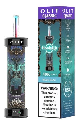 OLIT  Classic Hookalit 40K, Choose A Flavor: Blue Razz