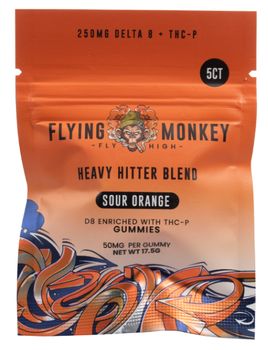 Flying Monkey Heavy Hitter Blend Gummies  |  D8 Enriched with THCP  |  50mg per Gummy 5 Ct