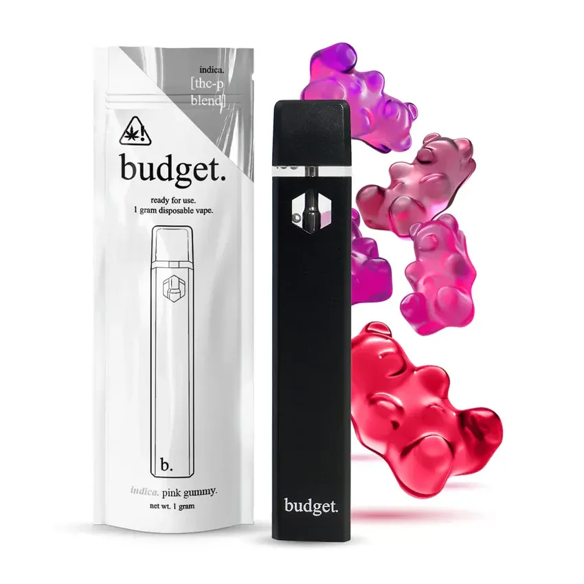 The Budget. 1g THC-P Blend Disposable, Choose a Strain: Pink Gummy (Indica)