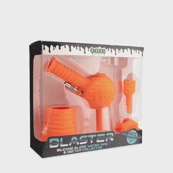 Ooze Blaster - Silicone Glass 4-In-1 Hybrid - Orange Burst
