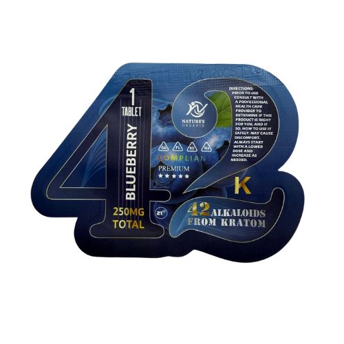 Natures Organix 42K 1ct 250MG (Full Spectrum Kratom Extract), Choose A Flavor: Blueberry