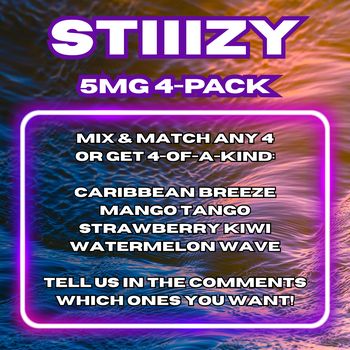 4-Pack - Stiiizy THC Seltzers / Sodas - 5mg