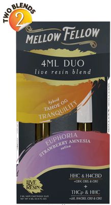 Mellow Fellow 4mL (2x2mL) Duo Live Resin Blend Cartridges