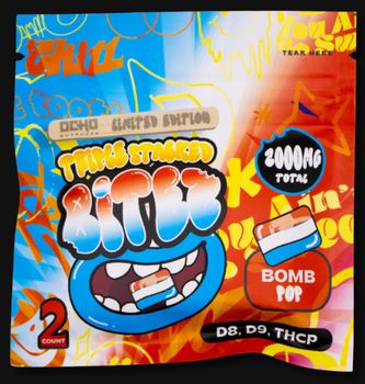 Bitez Triple-Stacked 2000mg THC Gummies - Bomb Pop