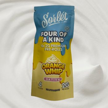 Sorbet Labs 8g (4x2g) "Four of a Kind" Prerolls - Orange Whip (Sativa)