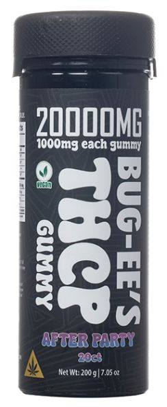 BUG-EE's 20ct THCP Gummies - 20,000mg (20x1,000mg), Choose A Flavor: After Party