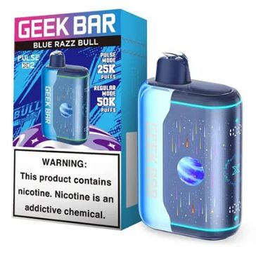 Geek Bar Pulse X2 50k, Choose A Flavor: Blue Razz Bull