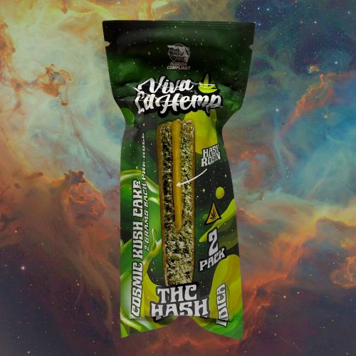 Viva La Hemp 2x2g Hash Hole Prerolls, Choose a Strain: Cosmic Kush Cake (Indica)