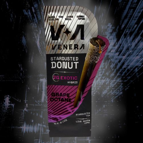 Venera Stardusted Donut 2g Preroll, Choose a Strain: Grape Octane (Hybrid)