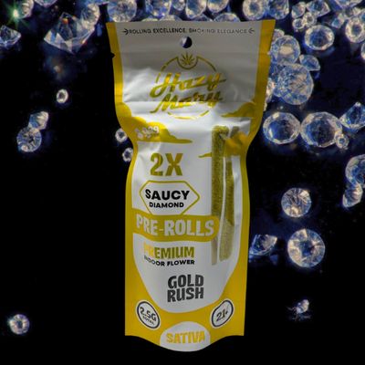 Hazy Mary 2ct Saucy Diamond Prerolls 2.5g