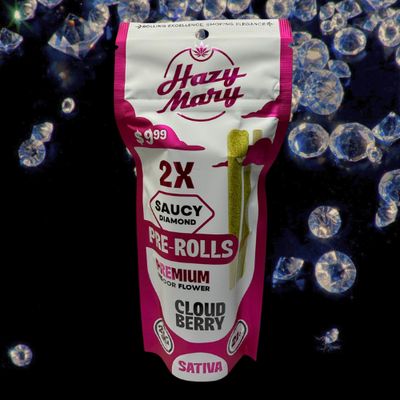 Hazy Mary 2ct Saucy Diamond Prerolls 2.5g