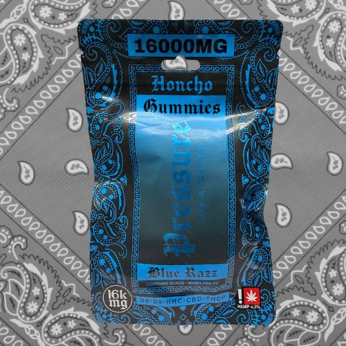 Pressure LA Honcho THC Gummies - 20ct 16000mg, Choose A Flavor: Blue Razz