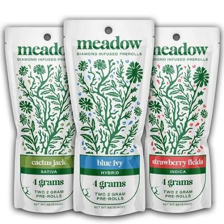 Meadow 2-Pack THC-H and THC-P Diamond Infused Pre-Rolls 4g