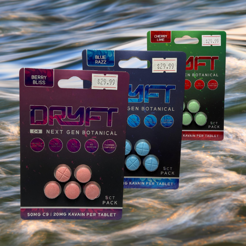 Dryft 5ct 50mg C9 + 20mg Kavain Tablets (350mg Total) — Berry Bliss